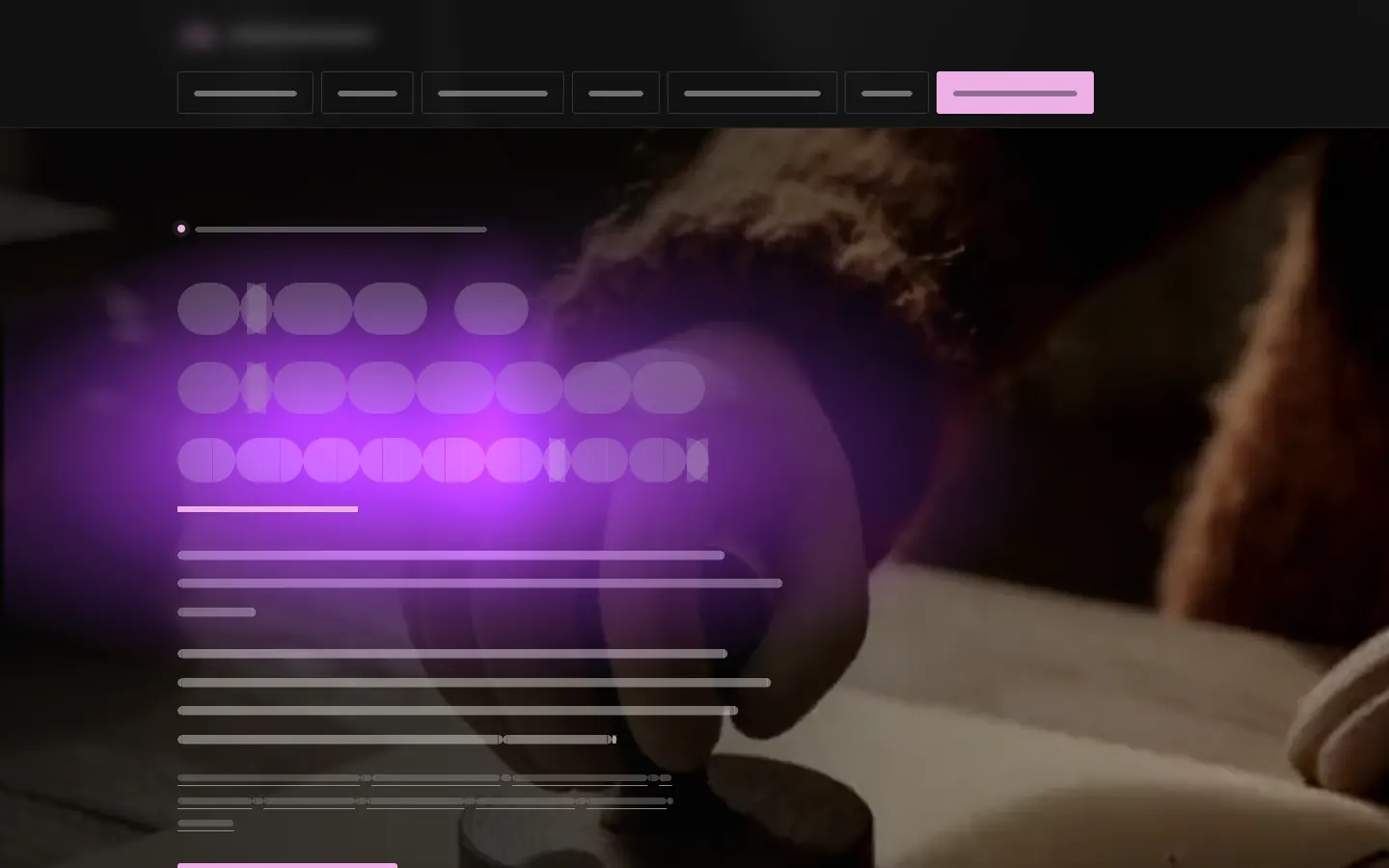 First screen of the directory website, with the words hidden.