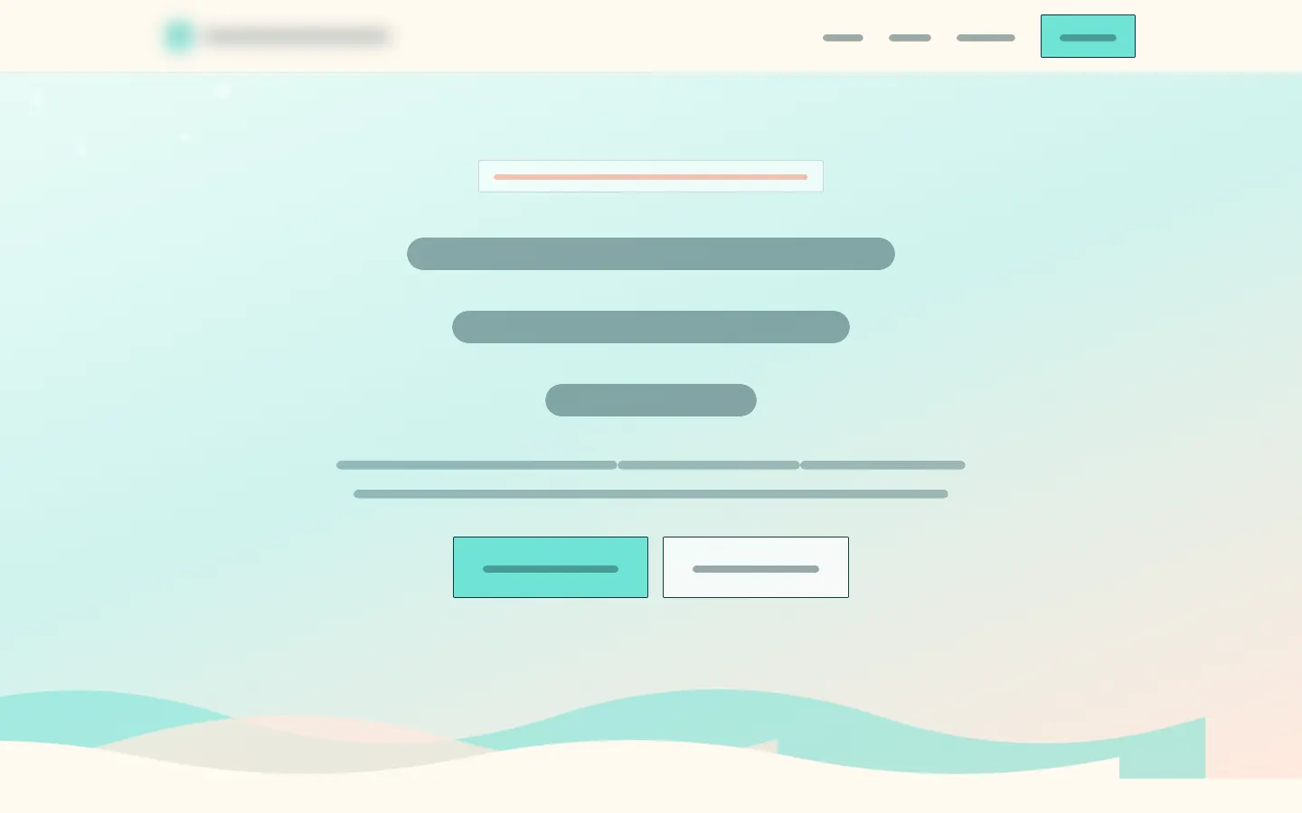 First screen of the Tide sample design, with the words hidden.
